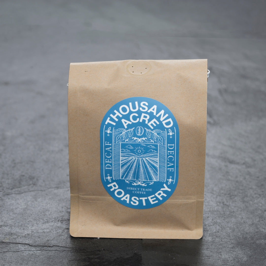 Colombia Decaf Dark Roast Ground Coffee | Thousand Acre Roastery